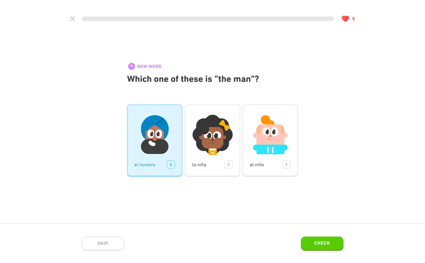 How Duolingo onboards new users - Step 16