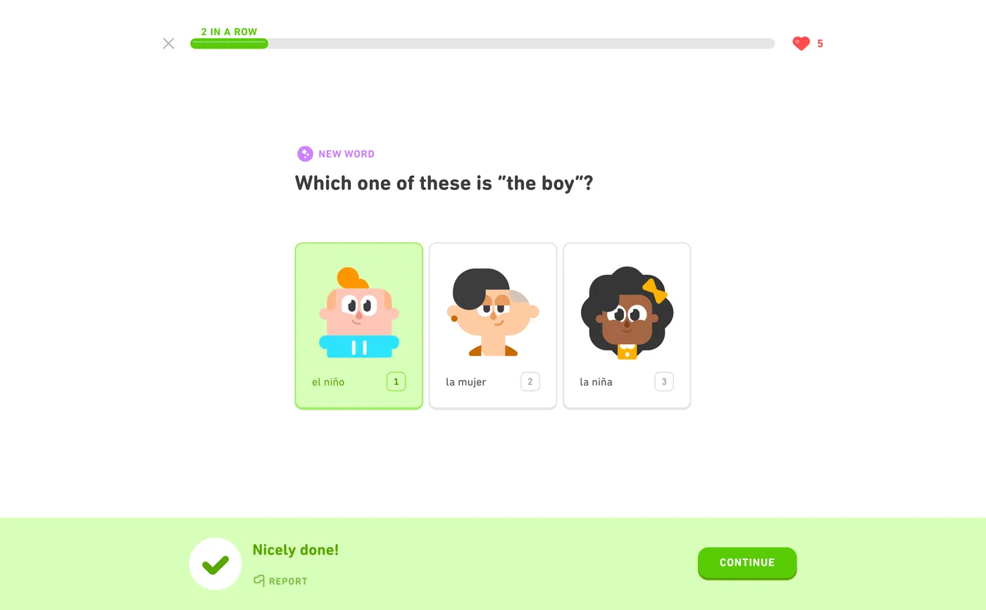 How Duolingo onboards new users - Step 19