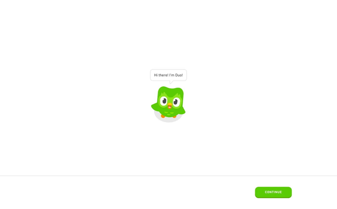 How Duolingo onboards new users - Step 3